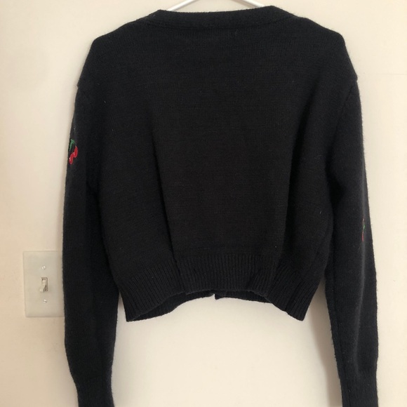 Cherry Embroidered Cardigan | Size M - Picture 3 of 5